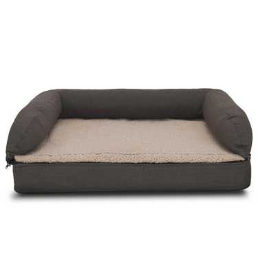 80 x 55 x 23 cm Lit orthopédique pour chien avec dossier taille M