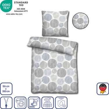 Castell microfibre linge de lit 135 x 200 + 80 x 80 cm