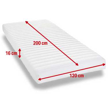 Housse de matelas K16 120 x 200 cm, hauteur 14-16 cm