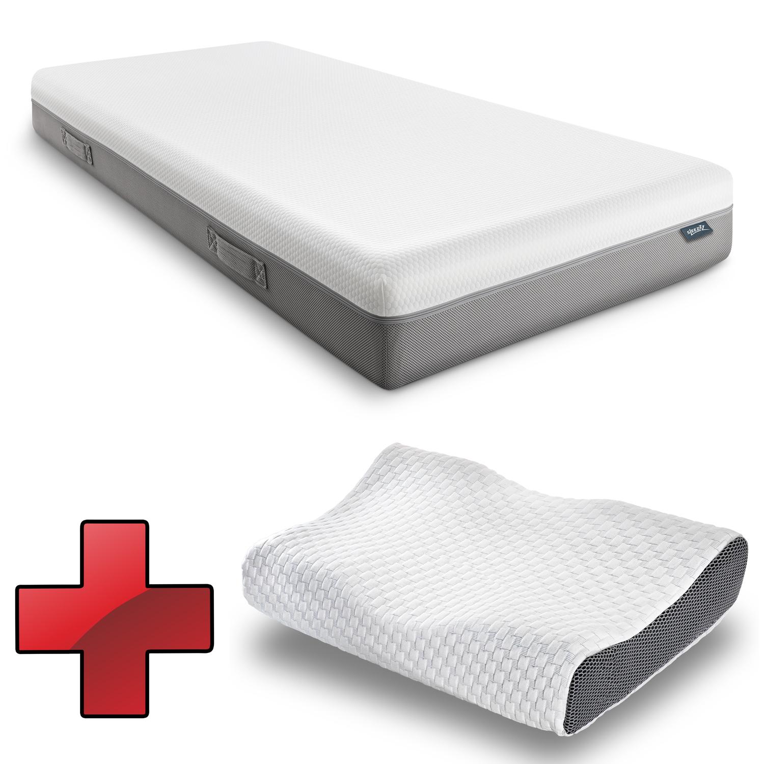 Matelas Sleezzz® Premium 90x200 cm + Oreiller en gel Sleezzz® Premium