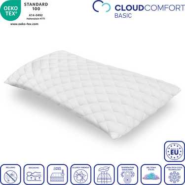 CloudComfort Basic Oreiller en flocons de gel 40 x 80 cm