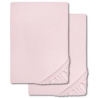 Castell Drap-housse Jersey rose 90 x 190 - 100 x 200 cm pack double