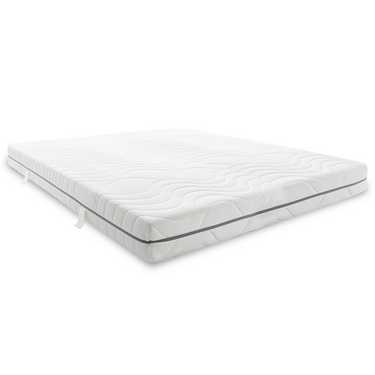 Matelas viscoélastique 7 zones Sleezzz Smart 180 x 200 cm, hauteur 18 cm, degré de fermeté H3 avec mousse à mémoire de forme Air + 2 x oreillers Sleezzz® Smart réglables en hauteur