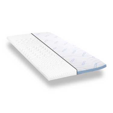 Surmatelas en mousse froide CloudComfort Cool 140 x 200 cm H2/H3, hauteur 7 cm, degré de fermeté H2/H3, surmatelas 7 zones avec face été et hiver