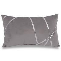 Coussin décoratif argent lunaire 30 x 50 cm