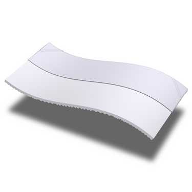 Surmatelas en mousse froide CloudComfort Cool 100 x 200 cm H2/H3, hauteur 7 cm, degré de fermeté H2/H3, surmatelas 7 zones avec face été et face hiver