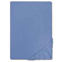 CloudComfort Basic drap-housse jersey stretch bleu 120 x 200 cm