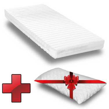 Matelas mousse froide K16 160 x 200 cm, épaisseur 16 cm, degré de fermeté H2/H3 + oreiller CloudComfort Basic gel-flocons 40 x 80 cm gratuit