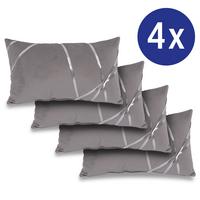 Coussin décoratif argent lunaire 30 x 50 cm