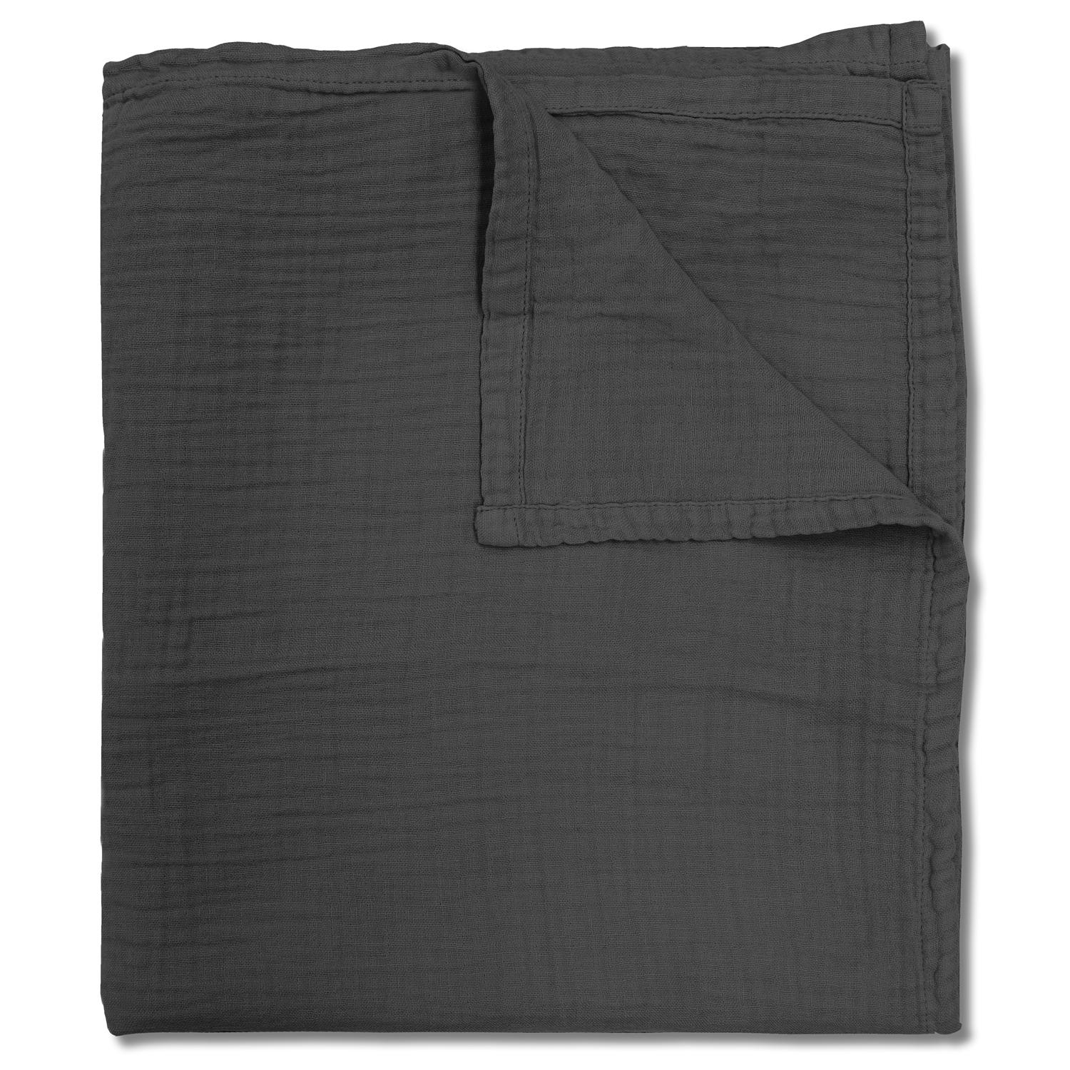 Sleezzz® Couverture mousseline anthracite 150 x 200 cm