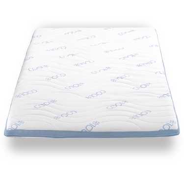 Surmatelas en mousse froide CloudComfort Cool 100 x 200 cm H2/H3, hauteur 7 cm, degré de fermeté H2/H3, surmatelas 7 zones avec face été et face hiver