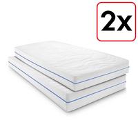 Lot de deux matelas ergonomiques 80x200 cm 7 zones Supportho Premium, hauteur 18 cm, degré de fermeté H2/H3 Twin