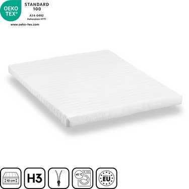 Matelas mousse confort K10 160 x 200 cm, hauteur 10 cm, degré de fermeté H3