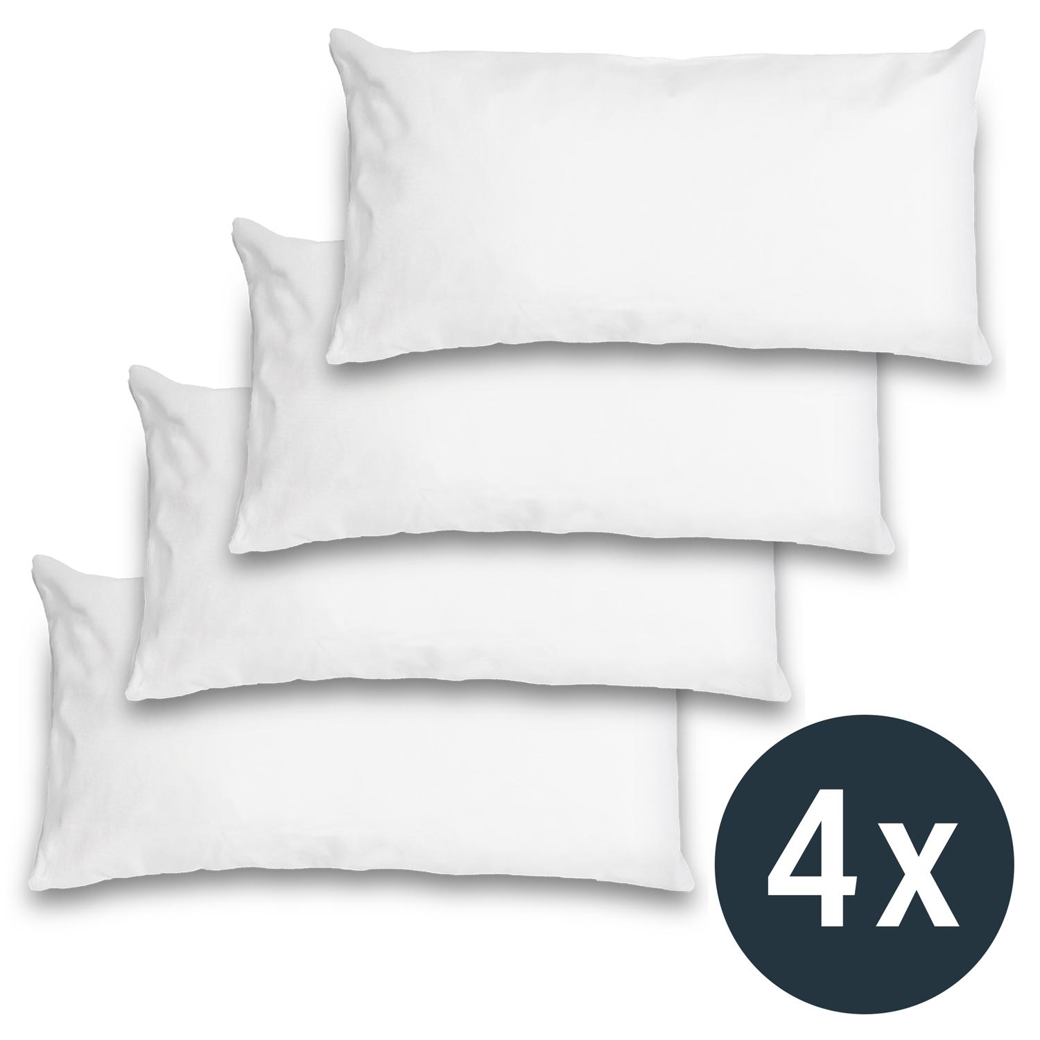 Lot de 4 taies d'oreiller Sleezzz® Vital en molleton imperméable 40 x 80 cm