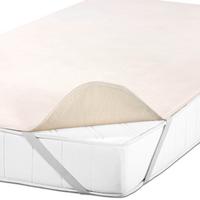 Sleezzz Basic Molton Protège-matelas 90 x 190 cm, protège-matelas 100 % coton, coloris naturel , tension fixe