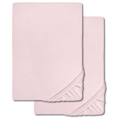 Castell Drap-housse Jersey rose 90 x 190 - 100 x 200 cm pack double