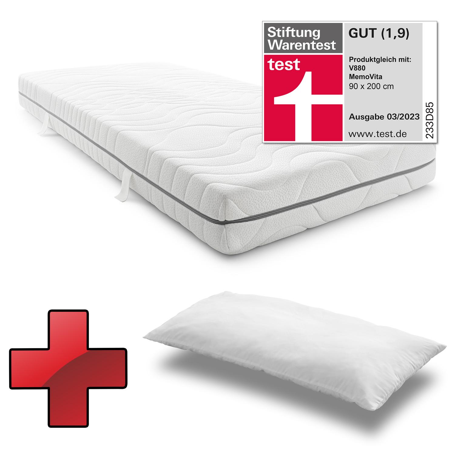 Matelas Sleezzz® Smart 90x200 cm + oreiller CloudComfort Basic microfibre 40 x 80 cm