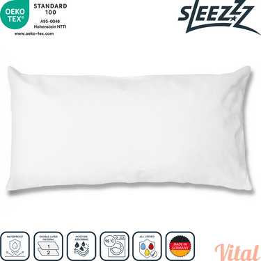 4 x Sleezzz Vital taies d'oreiller en molleton imperméable 40 x 80 cm