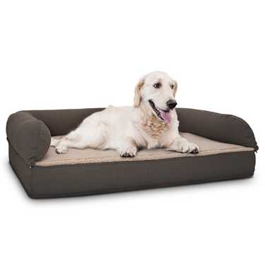 120 x 80 x 31 cm Lit orthopédique pour chien avec dossier taille M