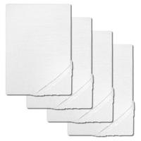 Lot de 4 draps-housses CloudComfort Basic en jersey stretch blanc 120 x 200 cm (4 pièces)