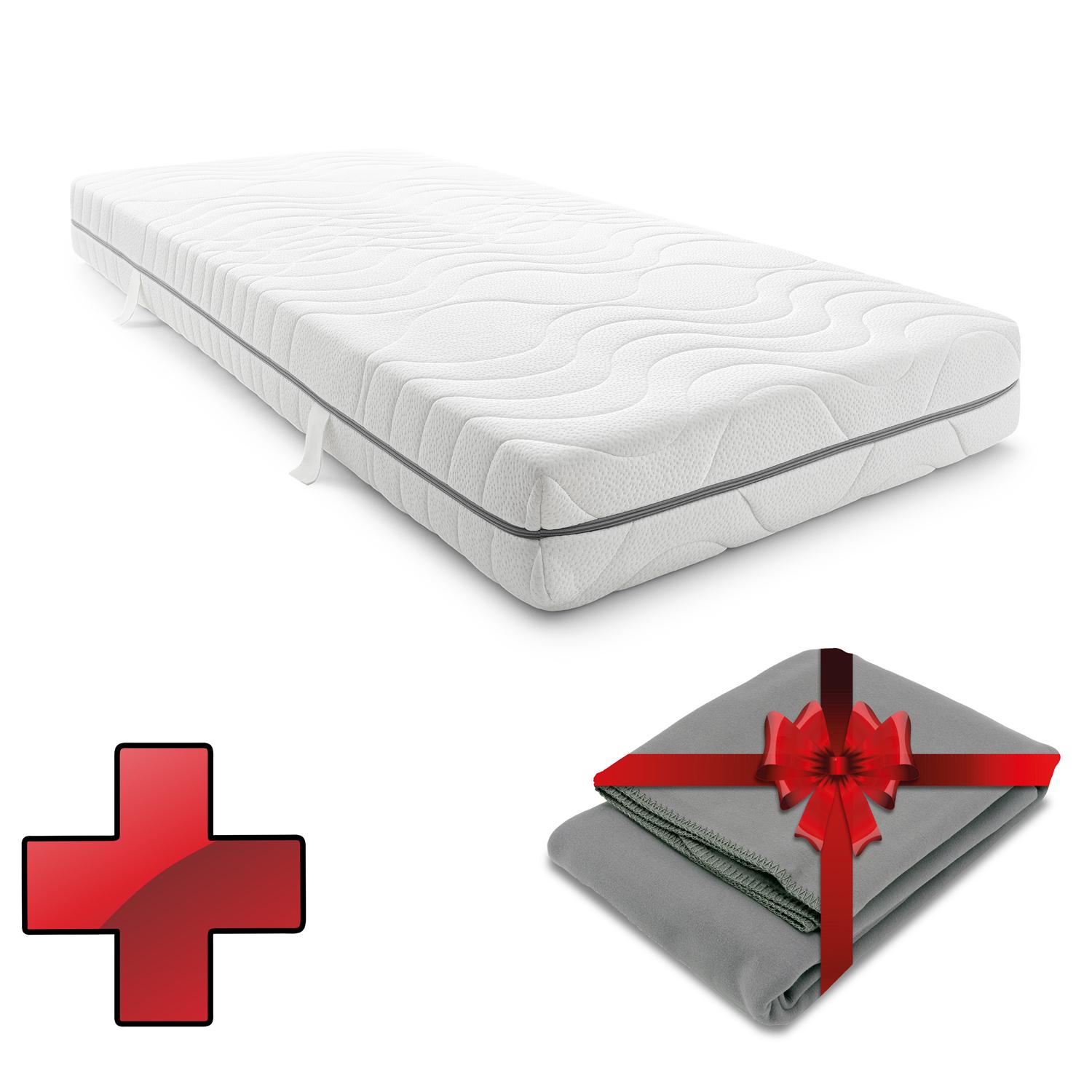 Matelas Sleezzz® Smart 80x200 cm + couverture douillette Sleezzz® Smart 140 x 200 cm gratuite